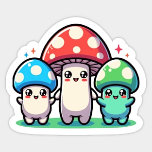 Grin Mushroom Sticker
